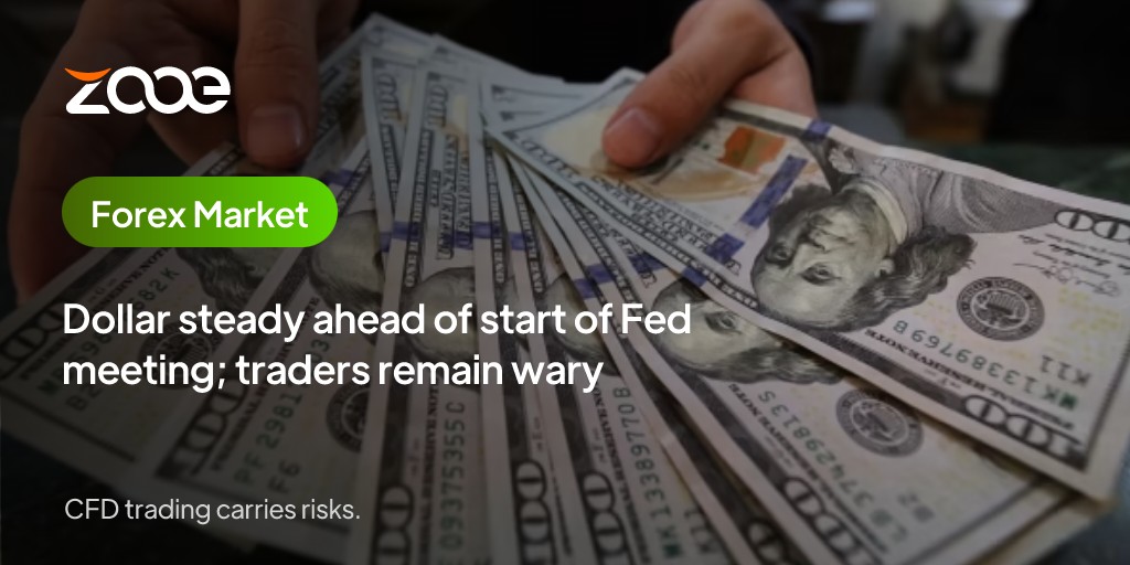 Dollar steady ahead of start of Fed meeting; traders remain wary