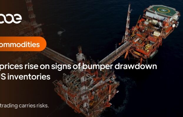 Oil prices rise on signs of bumper drawdown in US inventories