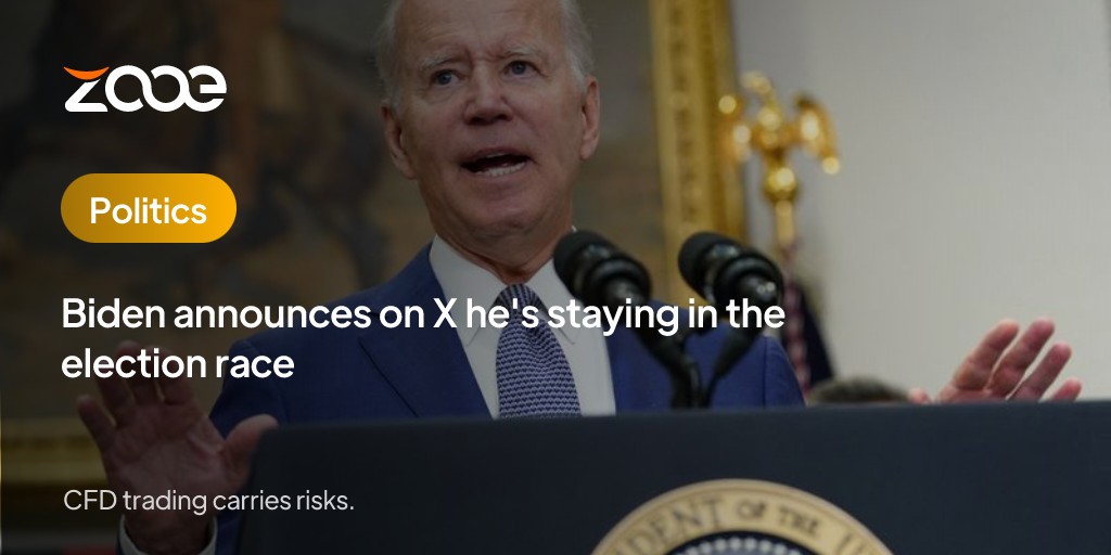 Biden announces on X he’s staying in the election race